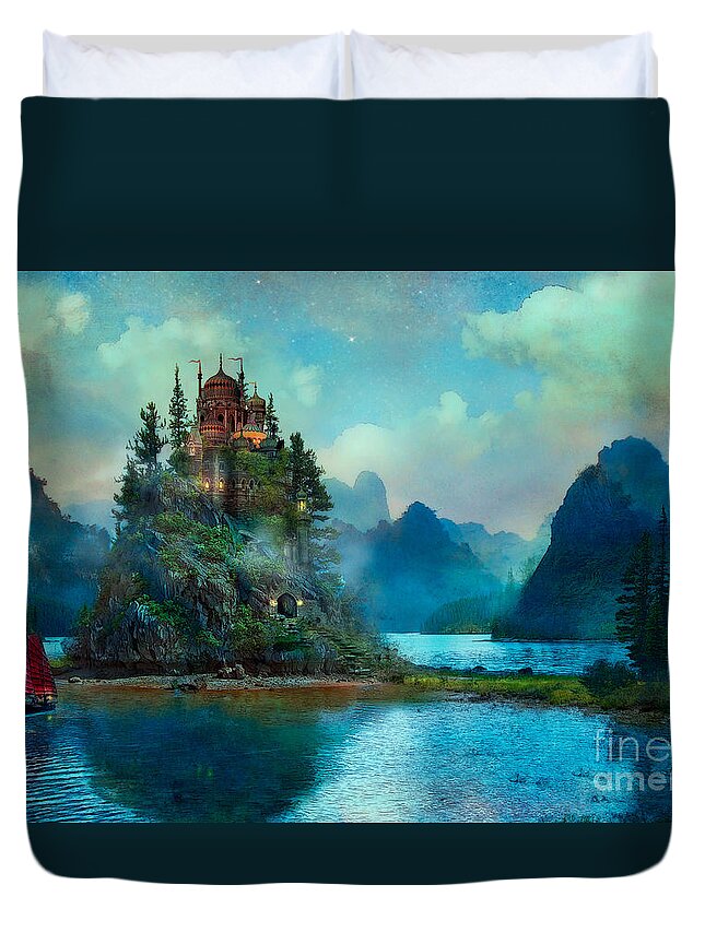 Aimee Stewart Duvet Cover featuring the digital art Journeys End by MGL Meiklejohn Graphics Licensing