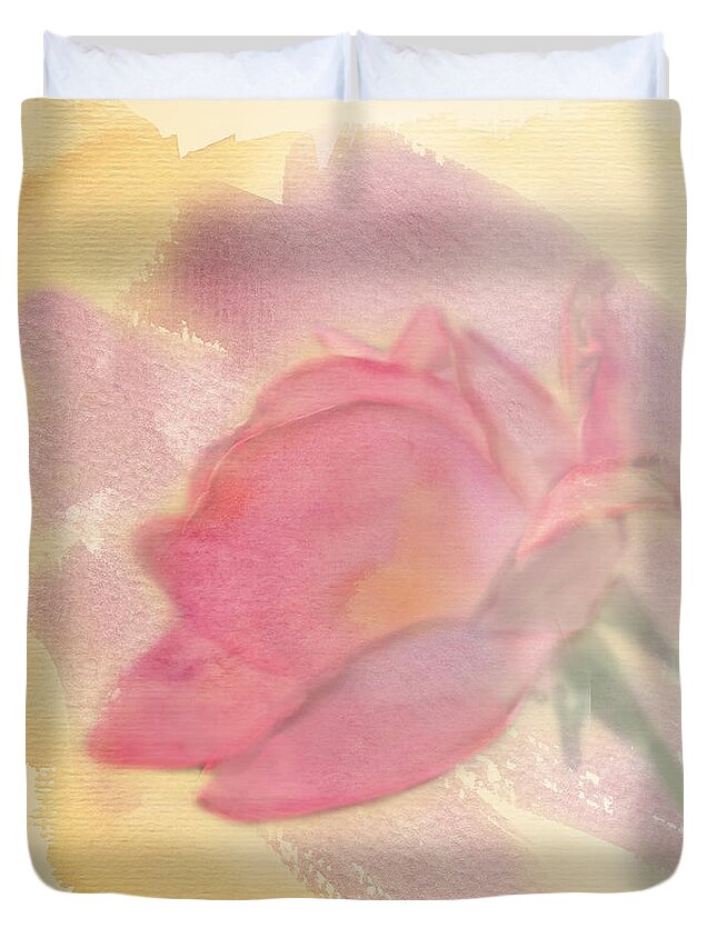 Rose Duvet Cover featuring the photograph Joyous by Betty LaRue