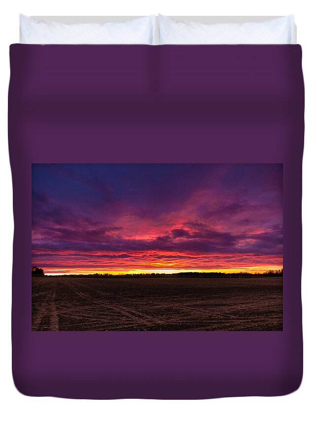 Michigan Duvet Cover featuring the photograph Just Planted by Lars Lentz