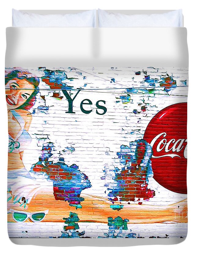 Pop Art Duvet Cover featuring the photograph Just Sitting By The Side Of The Road - Digital Art by Robyn King