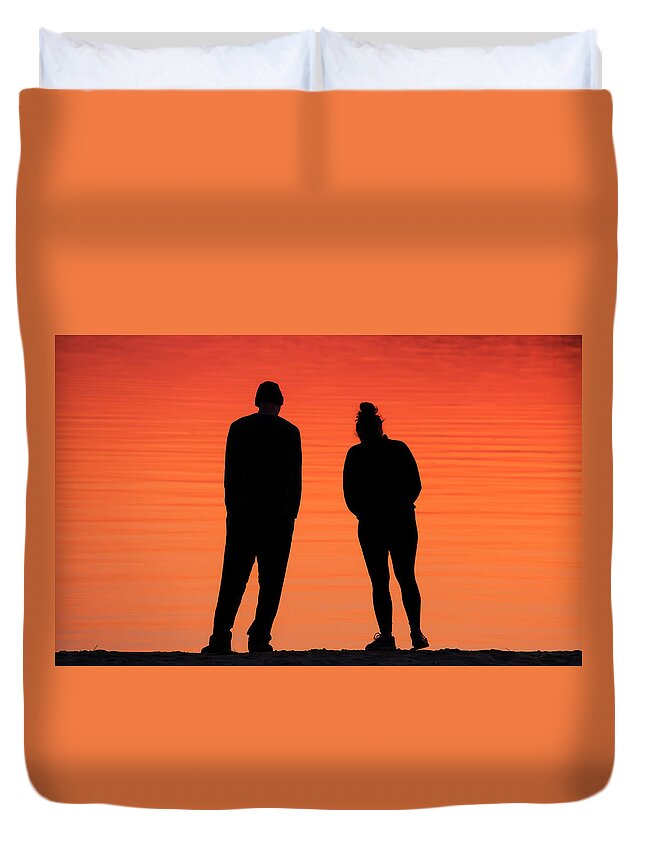 Just The Two Of Us Duvet Cover featuring the photograph Just the Two of Us by Rachel Cohen