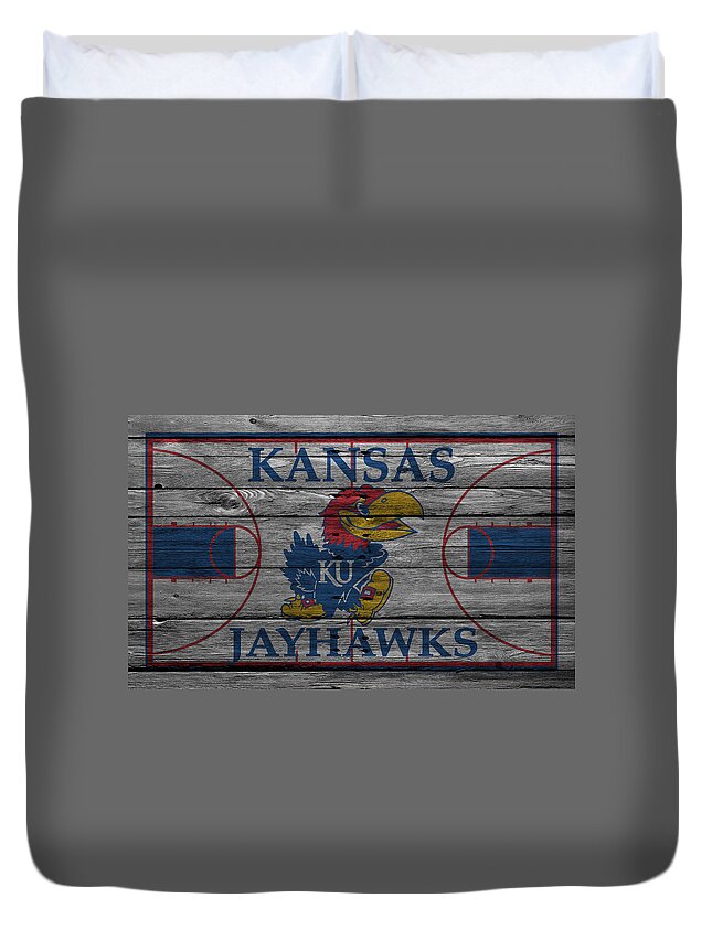 Jayhawks Duvet Cover featuring the photograph Kansas Jayhawks by Joe Hamilton