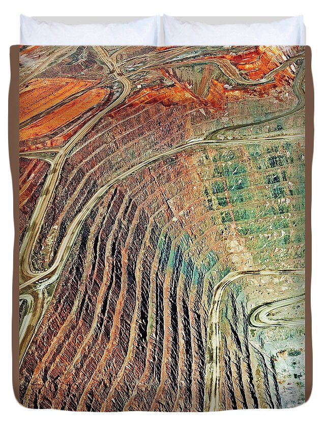 Mineral Duvet Cover featuring the photograph Kcgm. Gold Mine,western Australia by John W Banagan
