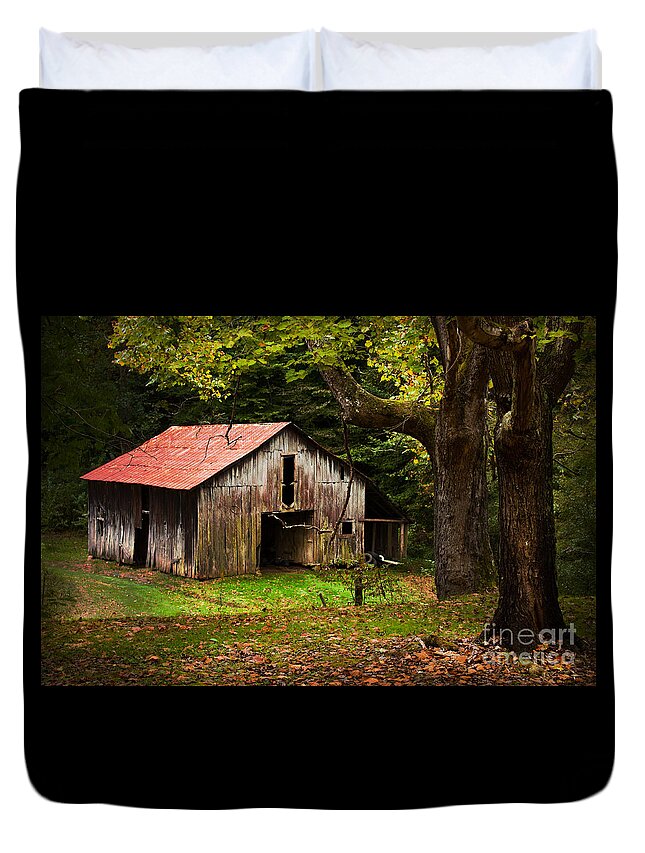 Kentucky Duvet Cover featuring the photograph Kentucky Barn by Lena Auxier