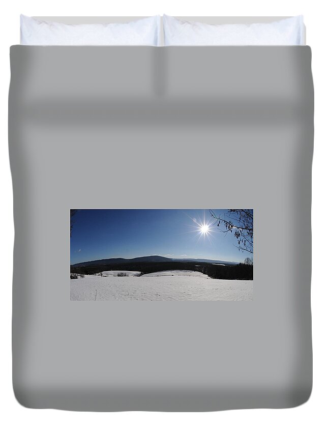 Landscape Duvet Cover featuring the photograph Keystone Country by Jack Harries