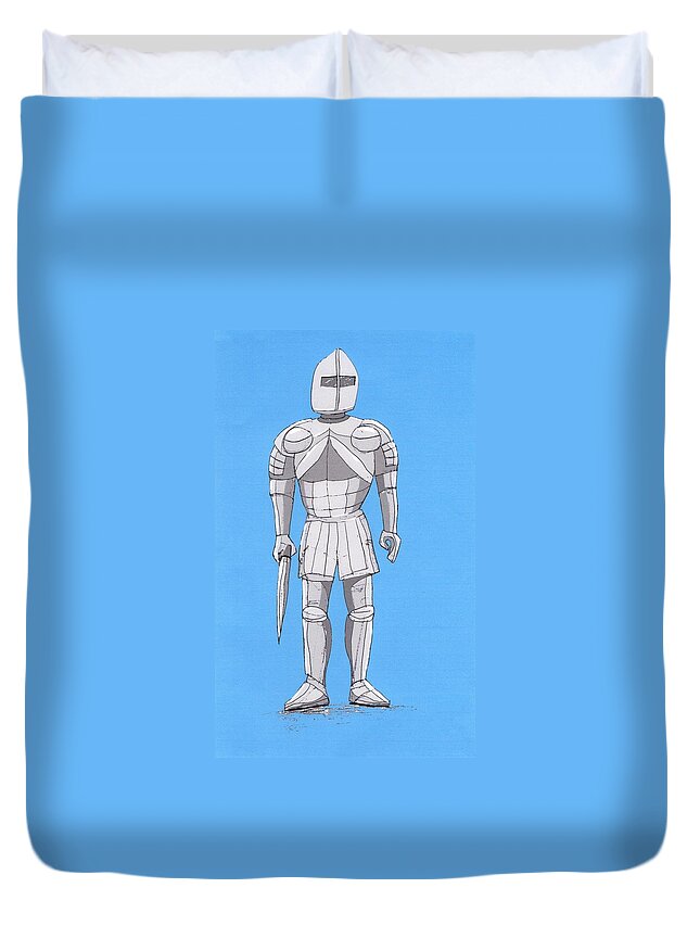 Knight Duvet Cover featuring the digital art Knight by Stacy C Bottoms