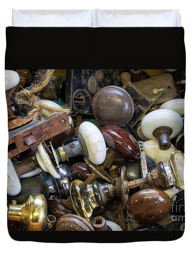 Antique Duvet Cover featuring the photograph Knobs by John Greim