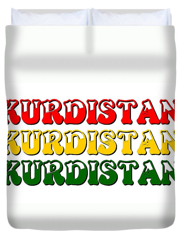 Kurdistan Poster Duvet Cover featuring the painting Kurdistan by MotionAge Designs