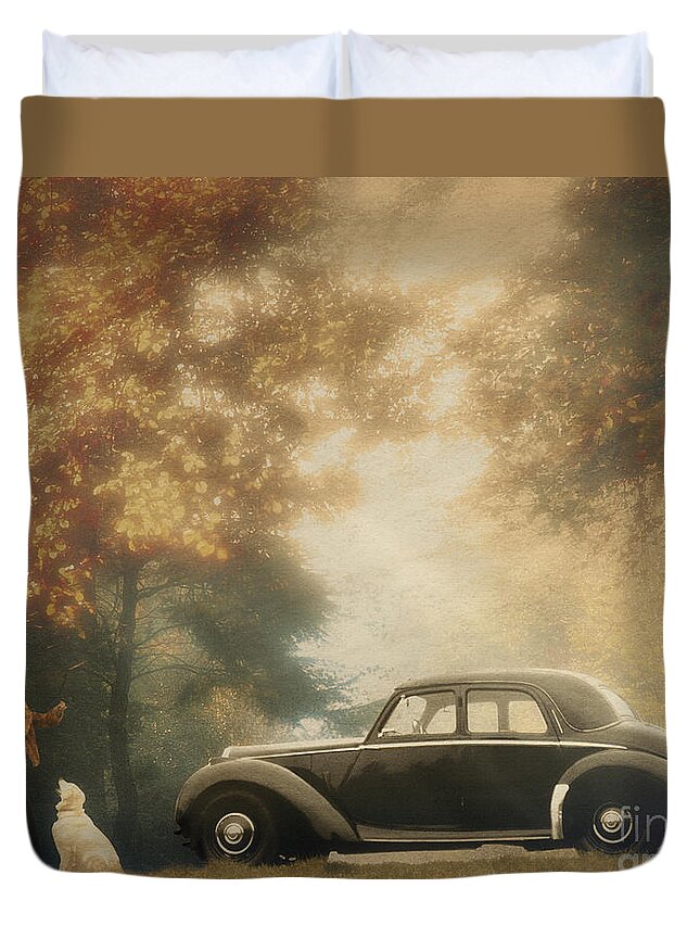 Classic Duvet Cover featuring the photograph Kylie with the Riley by Edmund Nagele FRPS