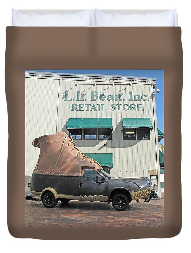 L L Bean Boot Truck Duvet Cover For Sale By Barbara Mcdevitt
