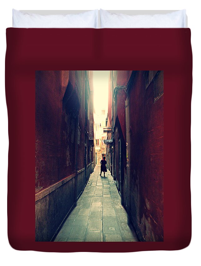 The Maid Duvet Cover featuring the photograph La Cameriera by Micki Findlay