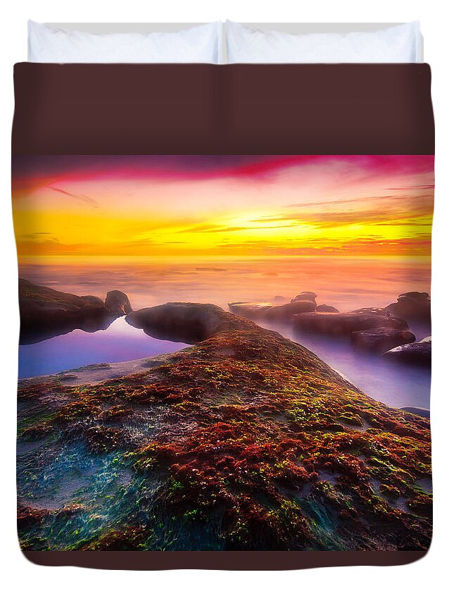 California Duvet Cover featuring the photograph La Jolla Sunset by Ben Graham