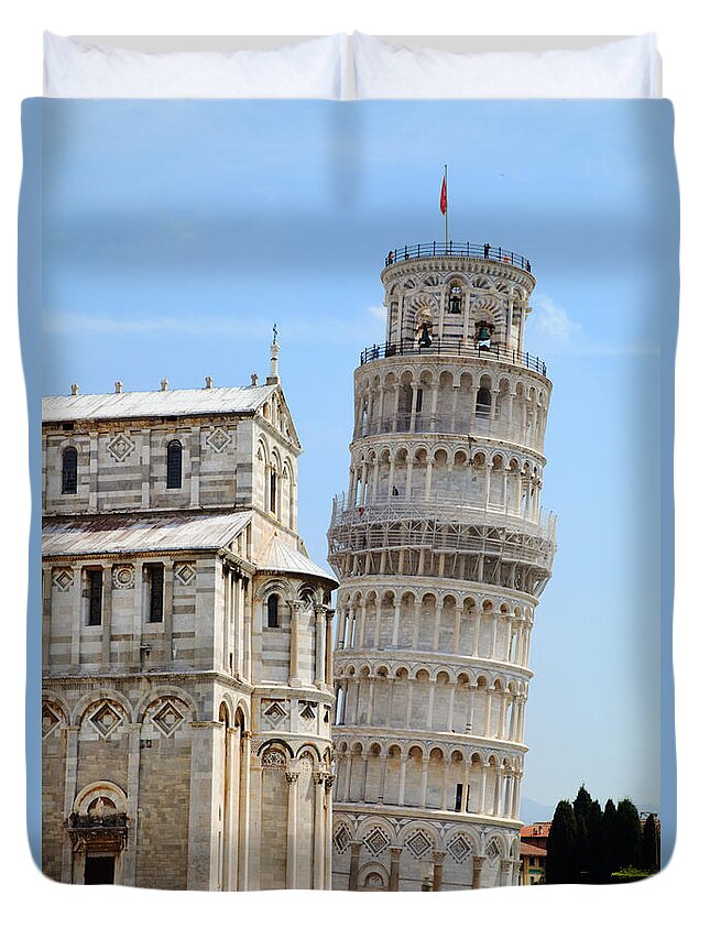 Day Duvet Cover featuring the photograph La torre di Pisa by Matteo Colombo