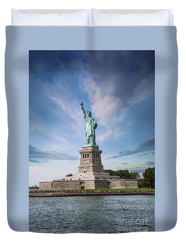 America Duvet Cover featuring the photograph Lady Liberty by Juli Scalzi