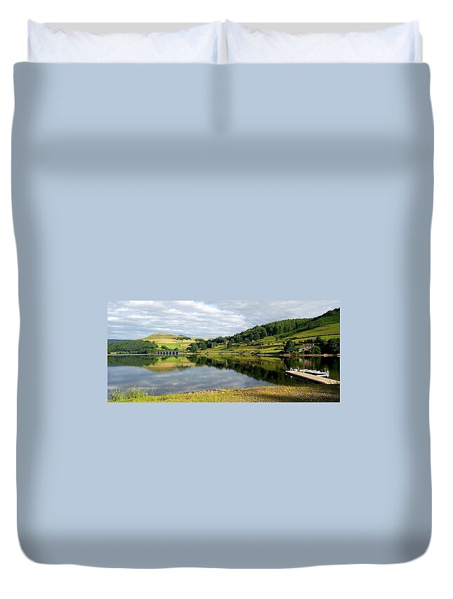 Tranquility Duvet Cover featuring the photograph Ladybower Reservoir, Peak District by Kev Hill