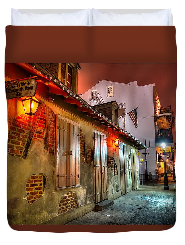 2014 Duvet Cover featuring the photograph Lafitte's Blacksmith Shop by Tim Stanley
