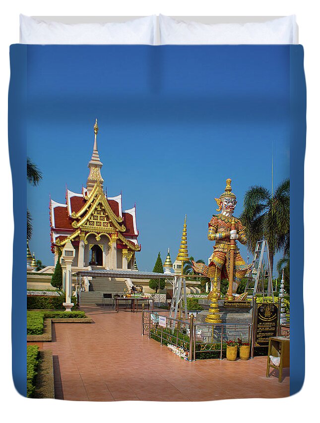 Architecture Duvet Cover featuring the photograph Lak Mueang, Udon Thani, Thailand No.3 by Krit Of Studio Omg