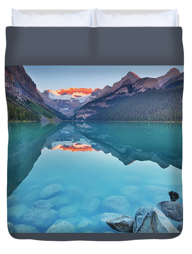 Scenics Duvet Cover featuring the photograph Lake Louise, Banff National Park by Sara winter