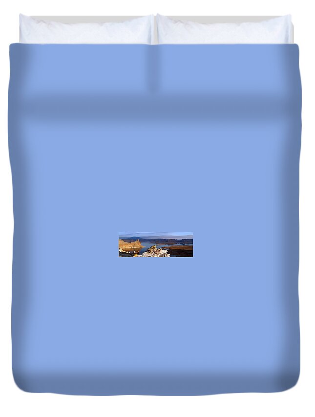 Lake Powell National Recreation Area Duvet Cover featuring the photograph Lake Powell from Alstrum Pt Pan 1 by JustJeffAz Photography
