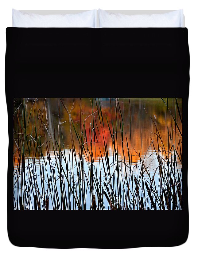 Lake Duvet Cover featuring the photograph Lakeside Tales by Andrea Platt