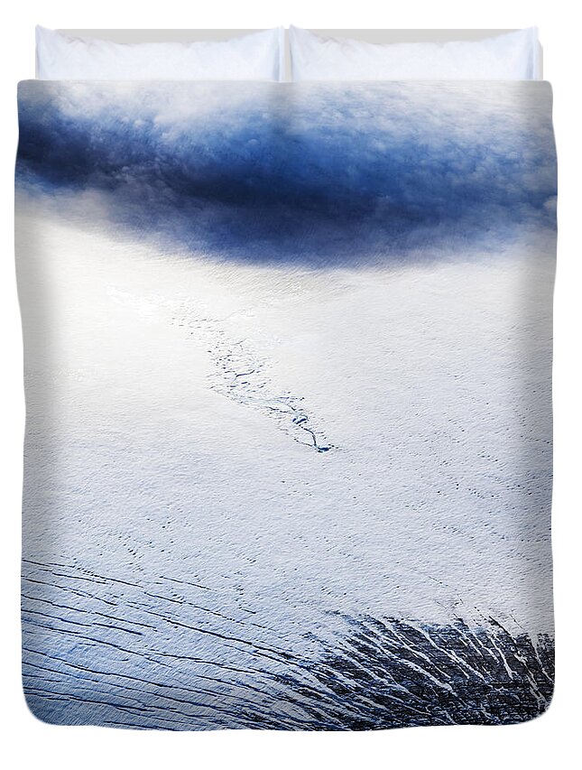 Abstract Photography Duvet Cover featuring the photograph Langjokull by Gunnar Orn Arnason