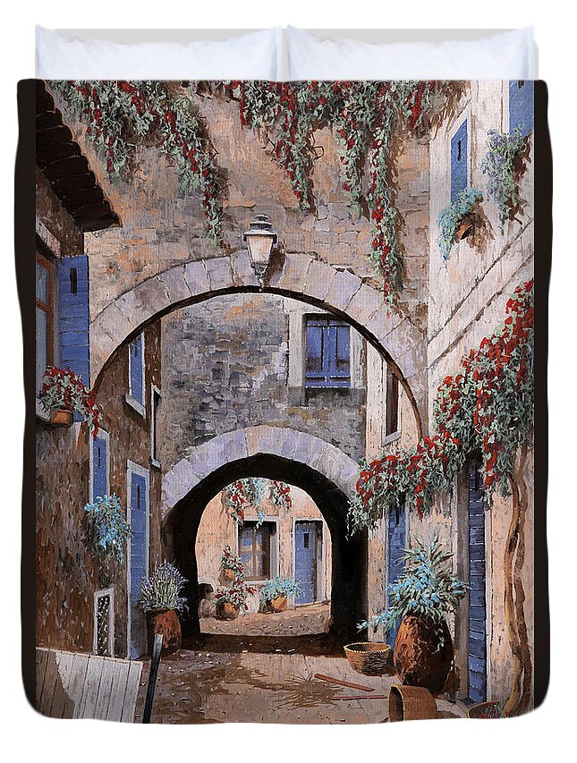 Devil Duvet Cover featuring the painting L'arco Del Diavolo by Guido Borelli