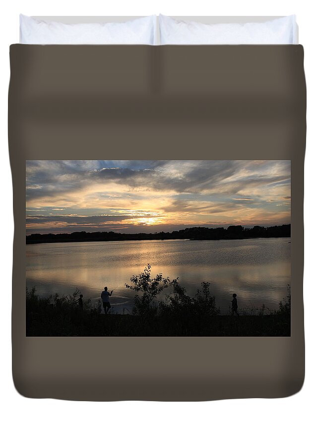 Sunset Duvet Cover featuring the photograph Last Day of May by J Laughlin