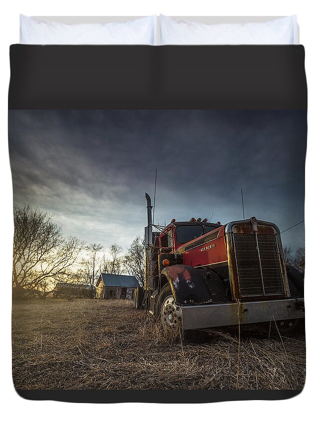 Abandoned Duvet Cover featuring the photograph Last Haul by Aaron J Groen