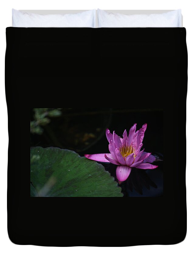 Purple Duvet Cover featuring the photograph Lavendar Water Lily by Donna Walsh