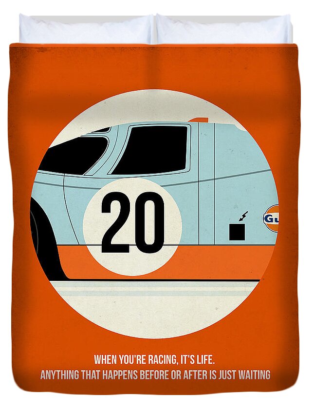 Le Mans Duvet Cover featuring the painting Le Mans Poster by Naxart Studio