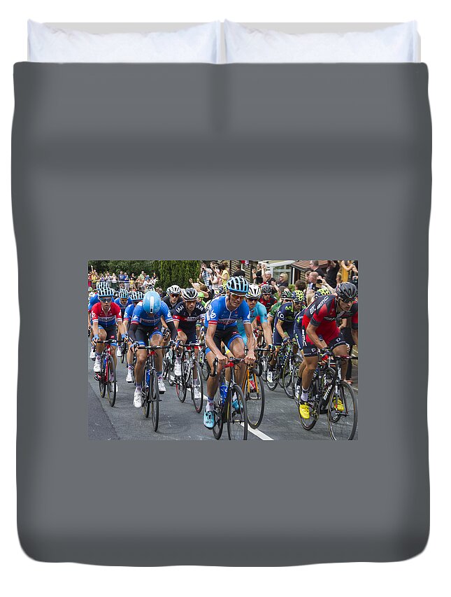 Tour De France Duvet Cover featuring the photograph Le Tour de France 2014 - 6 by Chris Smith