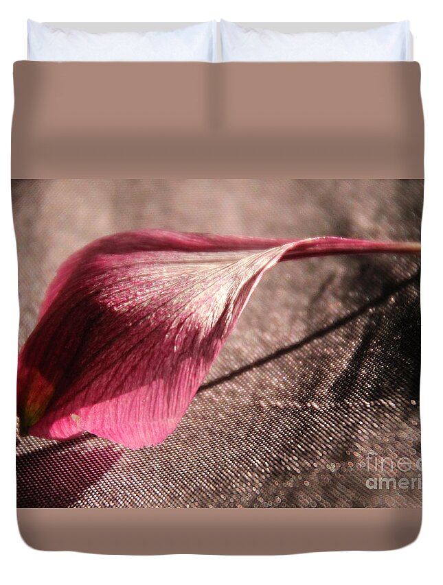 Petals Duvet Cover featuring the photograph Left Behind..... by Lynn England