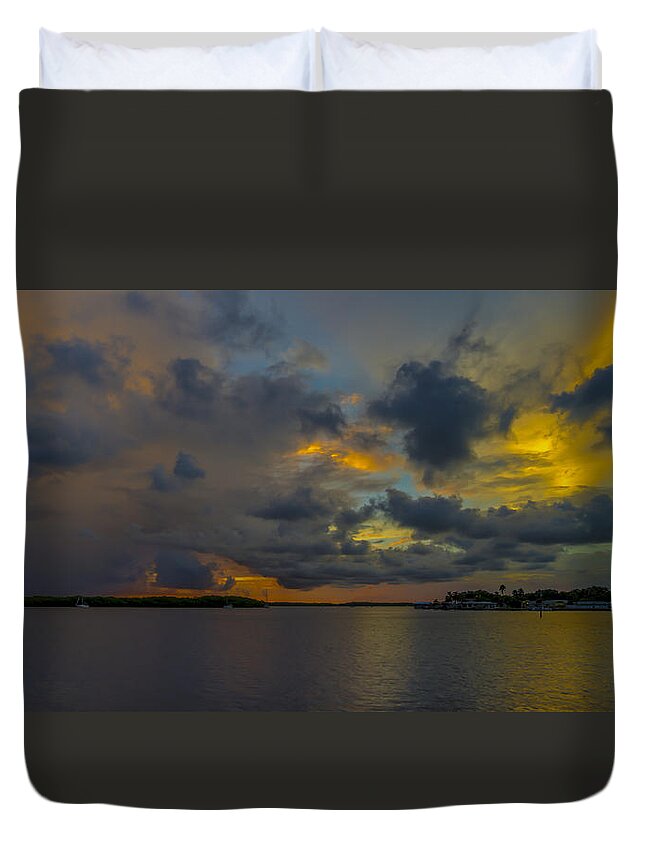 Englewood Duvet Cover featuring the photograph Lemon Bay Morning by Russ Burch