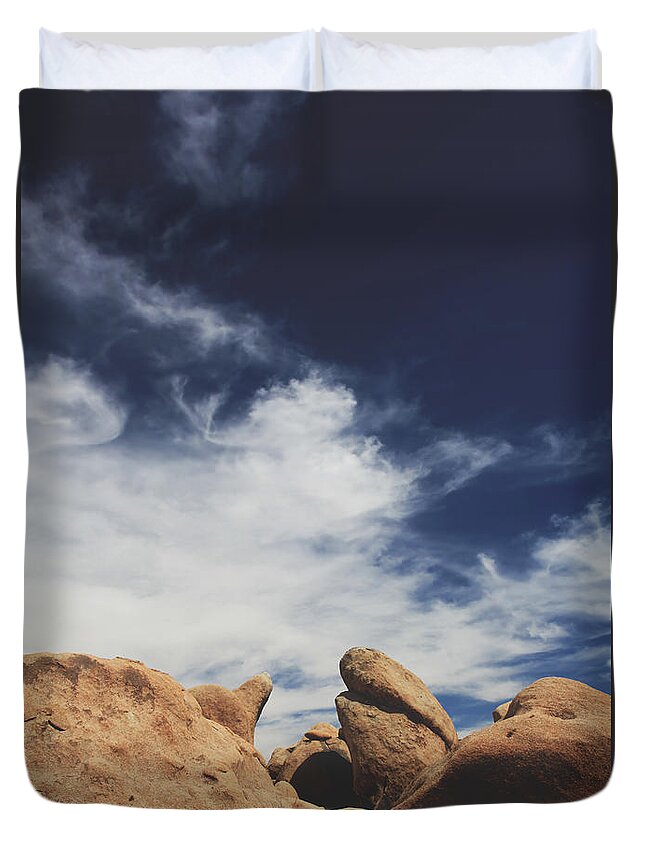 Joshua Tree National Park Duvet Cover featuring the photograph Lessons Learned in Time by Laurie Search