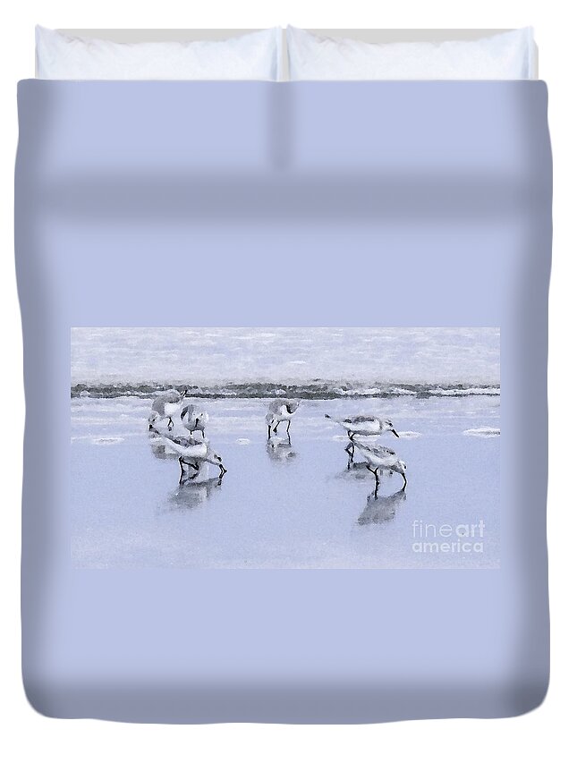 Myrtle Beach Duvet Cover featuring the photograph Let's Do Lunch by Betty LaRue
