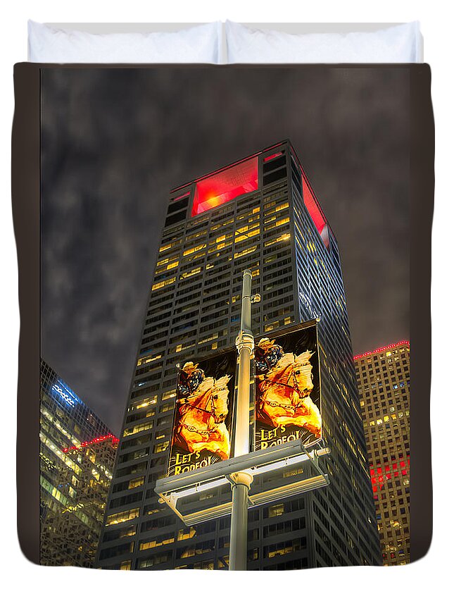 Downtown Duvet Cover featuring the photograph Let's Rodeo by Tim Stanley
