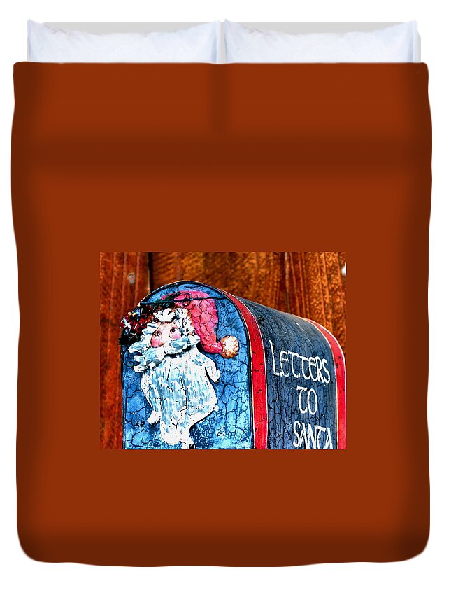 Christmas Duvet Cover featuring the photograph Letters To Santa 20537 by Jerry Sodorff