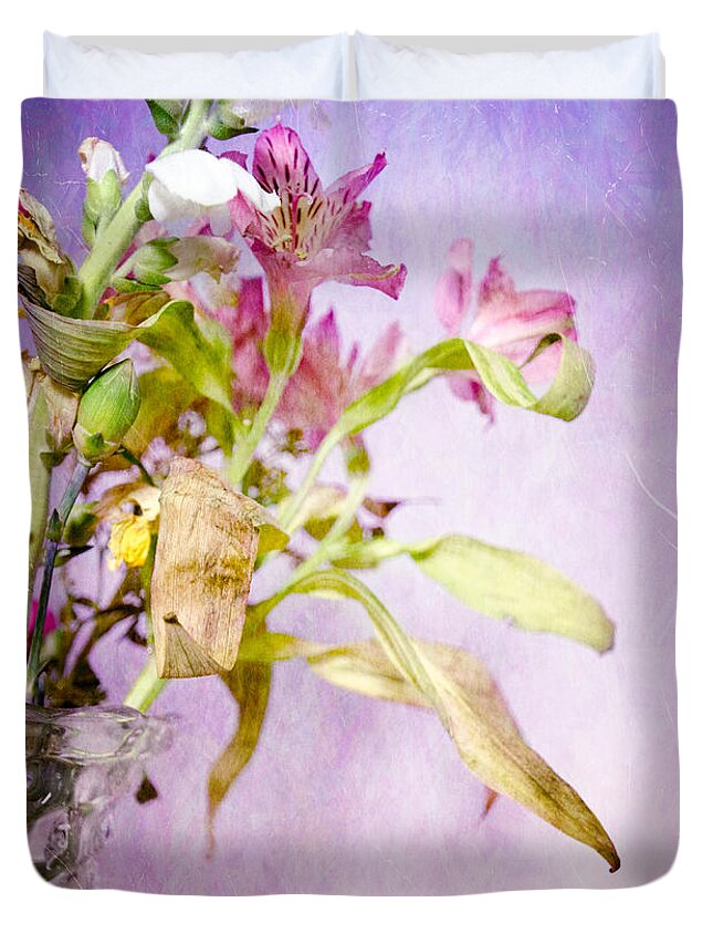 Flowers Duvet Cover featuring the photograph Life and Death Flowers by Crystal Wightman