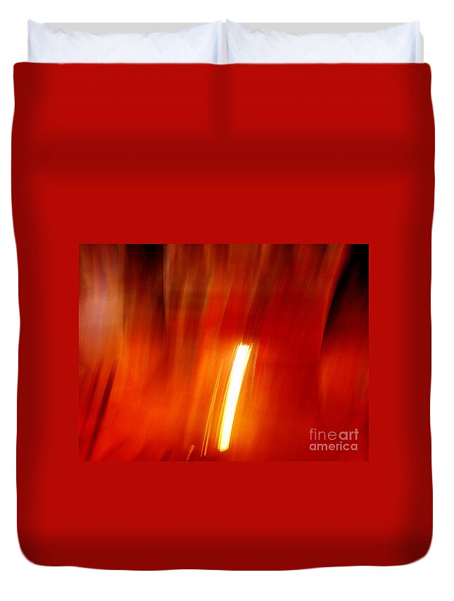 Abstract Duvet Cover featuring the photograph Light Intrusion by Cristina Stefan