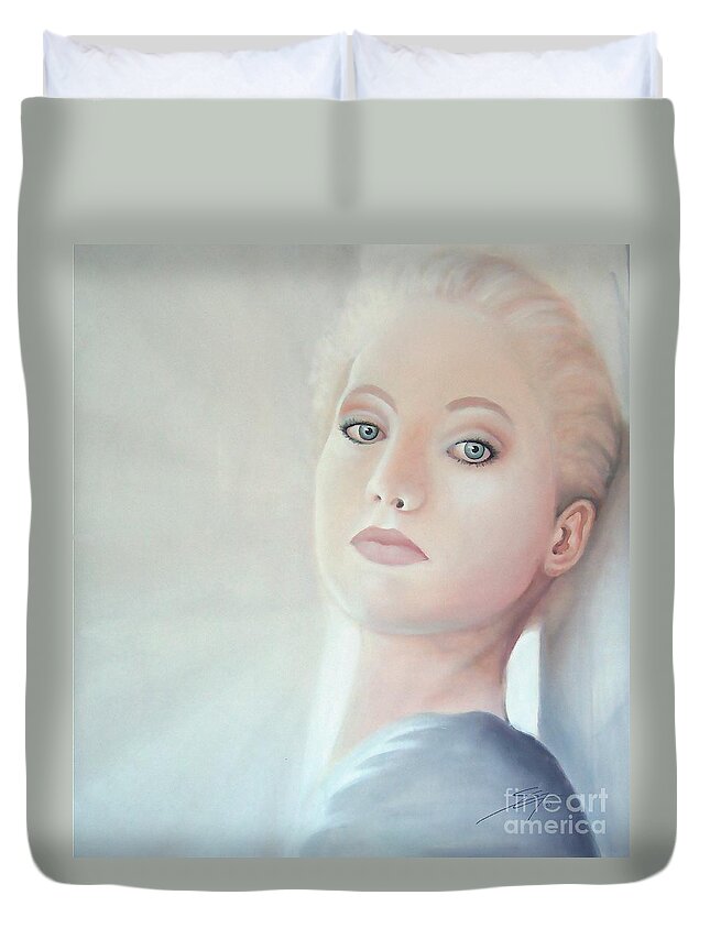 Beautiful Duvet Cover featuring the painting Light by Artificium -