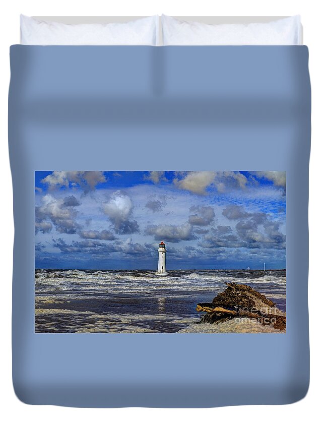 Lighthouse Duvet Cover featuring the photograph Lighthouse by Spikey Mouse Photography