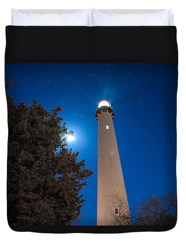 New Jersey Duvet Cover featuring the photograph Lights to Live By by Kristopher Schoenleber