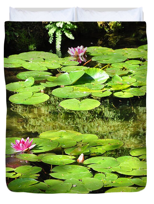 Pond Duvet Cover featuring the photograph Lily Pads by Kirt Tisdale