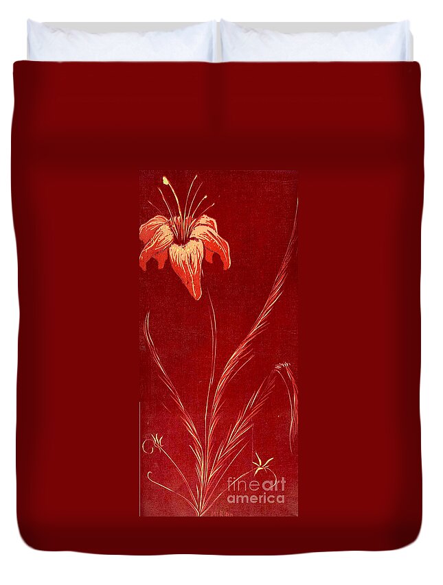 Lily Duvet Cover featuring the painting Lily - Limited Edition 1 of 4 by Michelle Bien