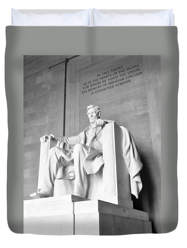 Washington Duvet Cover featuring the photograph Lincoln Memorial by Steven Ralser