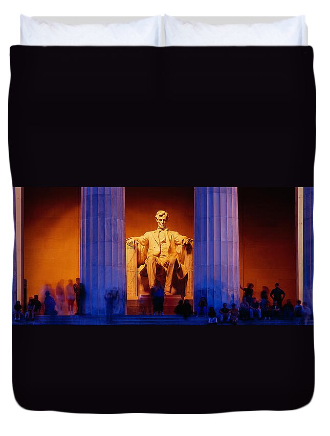 Photography Duvet Cover featuring the photograph Lincoln Memorial, Washington Dc by Panoramic Images