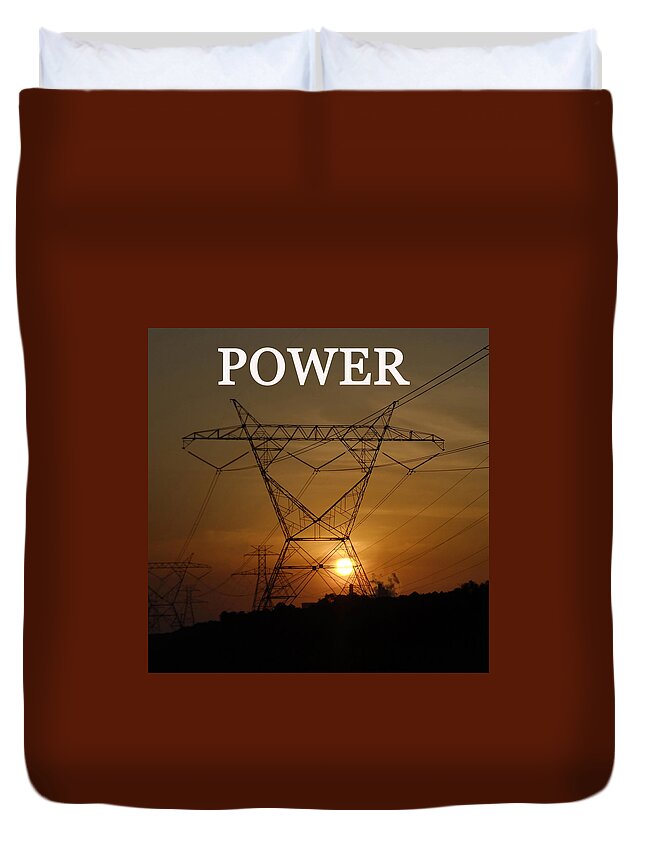 Power Duvet Cover featuring the photograph Lines of Power by David Lee Thompson