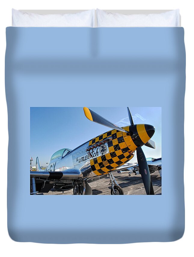P-51 Duvet Cover featuring the photograph Little Witch by David Hart