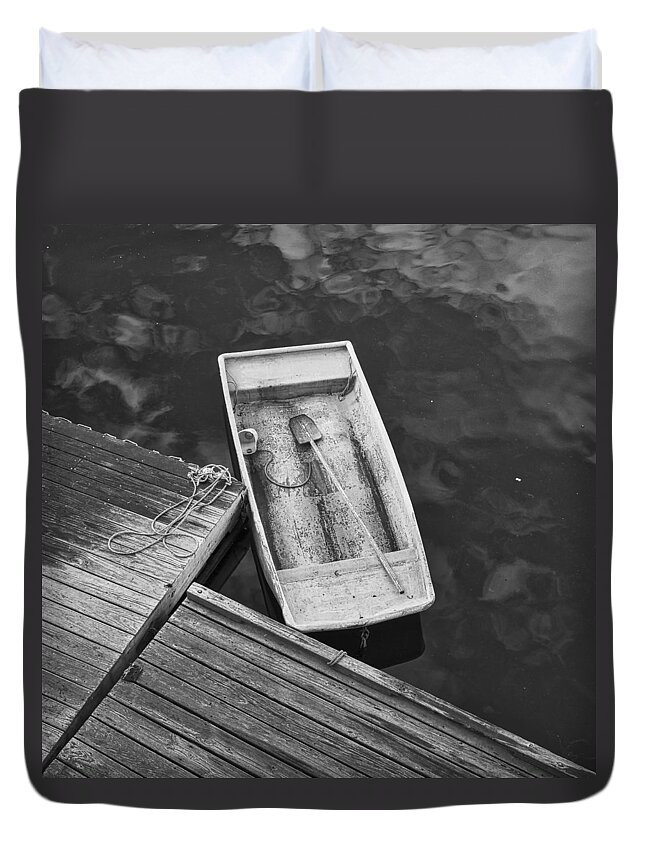 Boat Duvet Cover featuring the photograph Lobster Boat - Perkins Cove - Maine by Steven Ralser