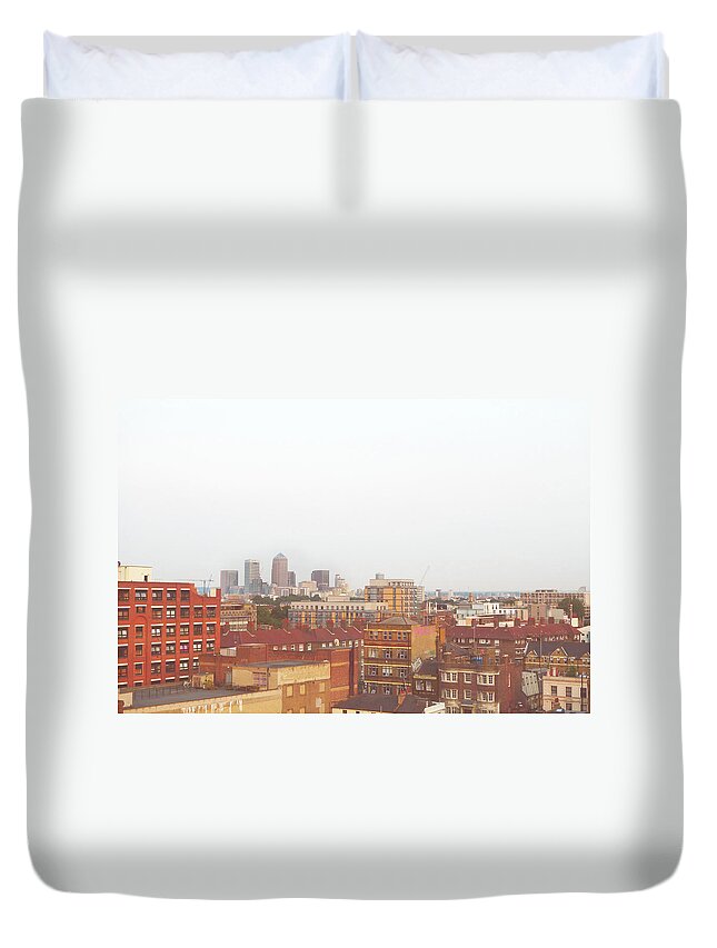 Bethnal Green Duvet Cover featuring the photograph London by Le Chateau Ludic